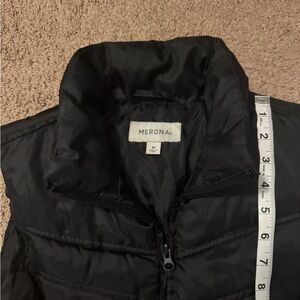 Merona Quilted Black Vest